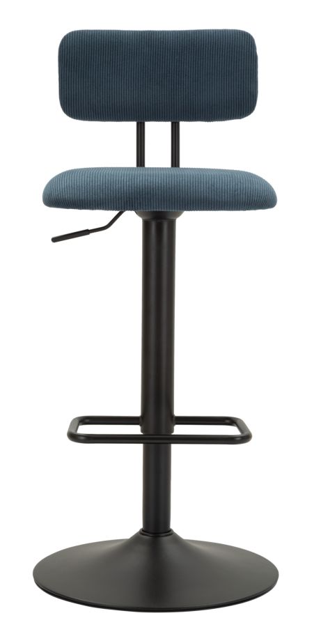 Bar Stool With Lift Light Navy Cm 41X47,5X85-106,5(Seat Cm 61-83) Set 2Pcs