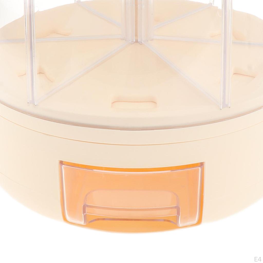 Диспенсер для риса с вращением на 360°, пищевой диспенсер, 6 сеток, контейнер для хранения риса, контейнер для зерна