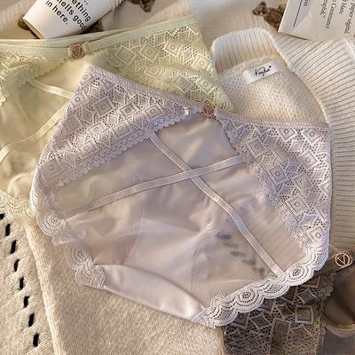 Женские новые сетчатые удобные кружевные сексуальные трусики из чистого ветра