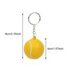 Creative Cartoon Sports PU Ball Keychain Simulated Mini Ball Keyring Pendant Boyfriend Gift Souvenir Novelty Toy Ornament Rugby Baseball Basketball