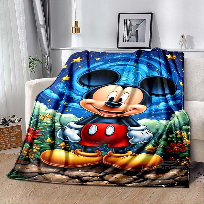 The Mickey Mouse cartoon blanket is fluffy and soft suitable for children and adults and perfect for home travel camping an