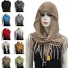 Windproof Thermal Neck Warmer Bib Temperament Cardigan Triangle Scarves Shawl  Women Lady Girl