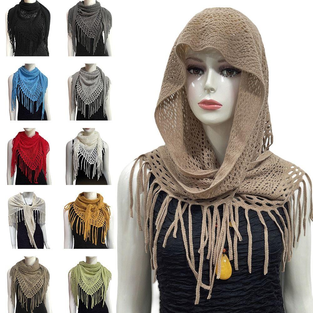 Windproof Thermal Neck Warmer Bib Temperament Cardigan Triangle Scarves Shawl Women Lady Girl