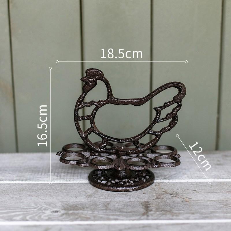 Retro Cast Iron Egg Holder: 6 or 8 Grid Egg Tray for Kitchen, Bar, or Restaurant Display