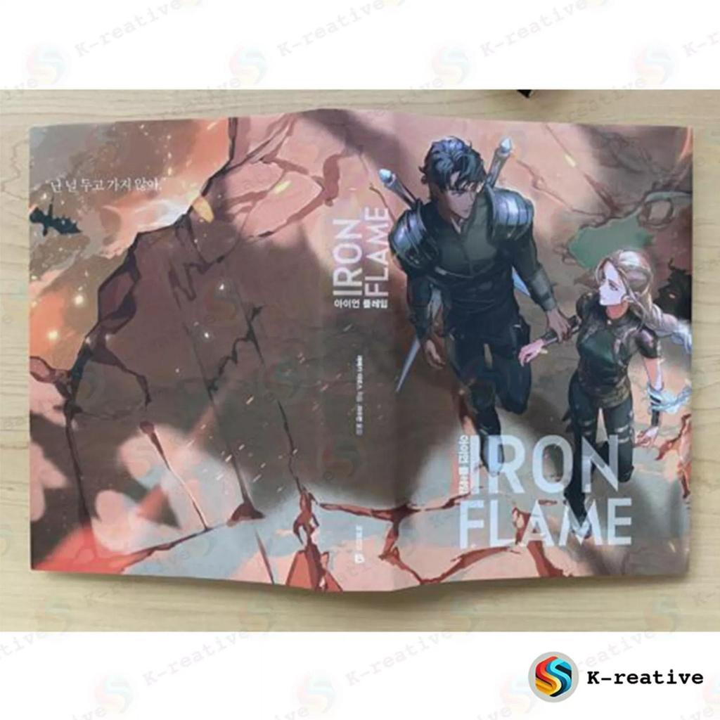 Железное Пламя Том. 1 + Том. 2 (Корейский) Комплект книг - ограниченное издание в специальной обложке и картоне / Ребекка Яррос Фэнтези Роман