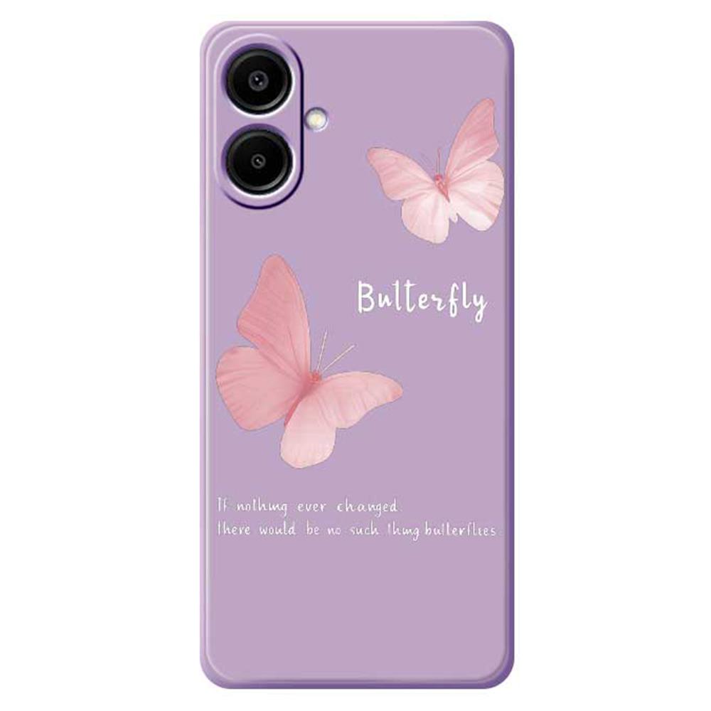 For Samsung Galaxy A07 4G Case Butterfly Pattern Printing Straight Edge TPU Phone Back Cover