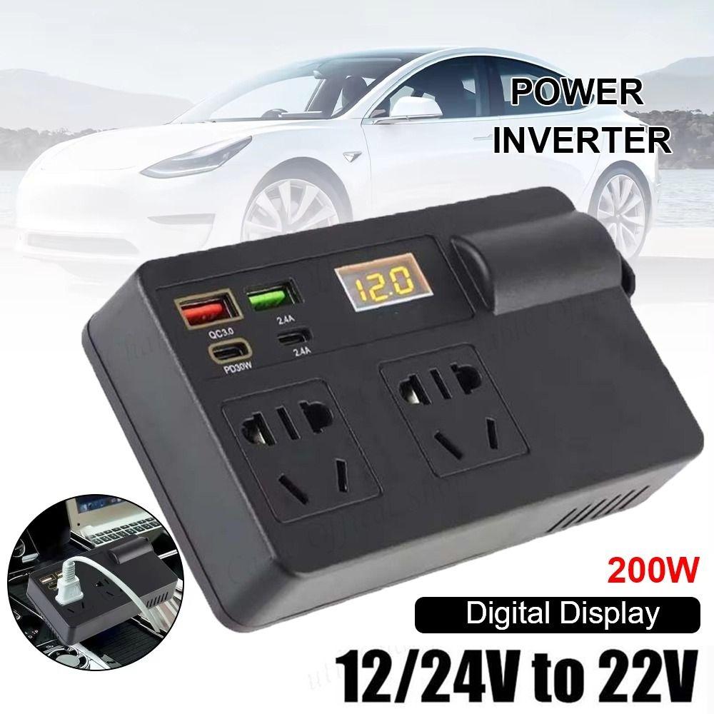 High Power Car Inverter DC 12V/24V To AC 220V Car Converter Socket Portable Power Adapter