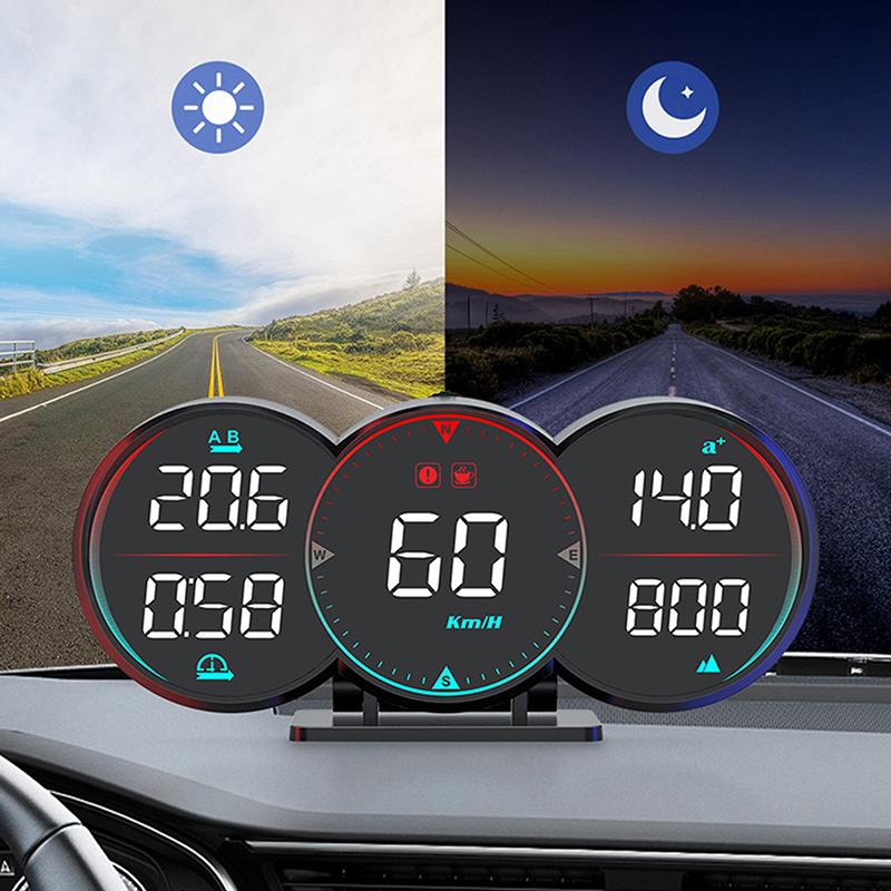 Информация о вождении автомобиля HUD спидометр с подсветкой, дисплей с указанием скорости, GPS-компас, сигнализация превышения скорости для грузовых автомобилей