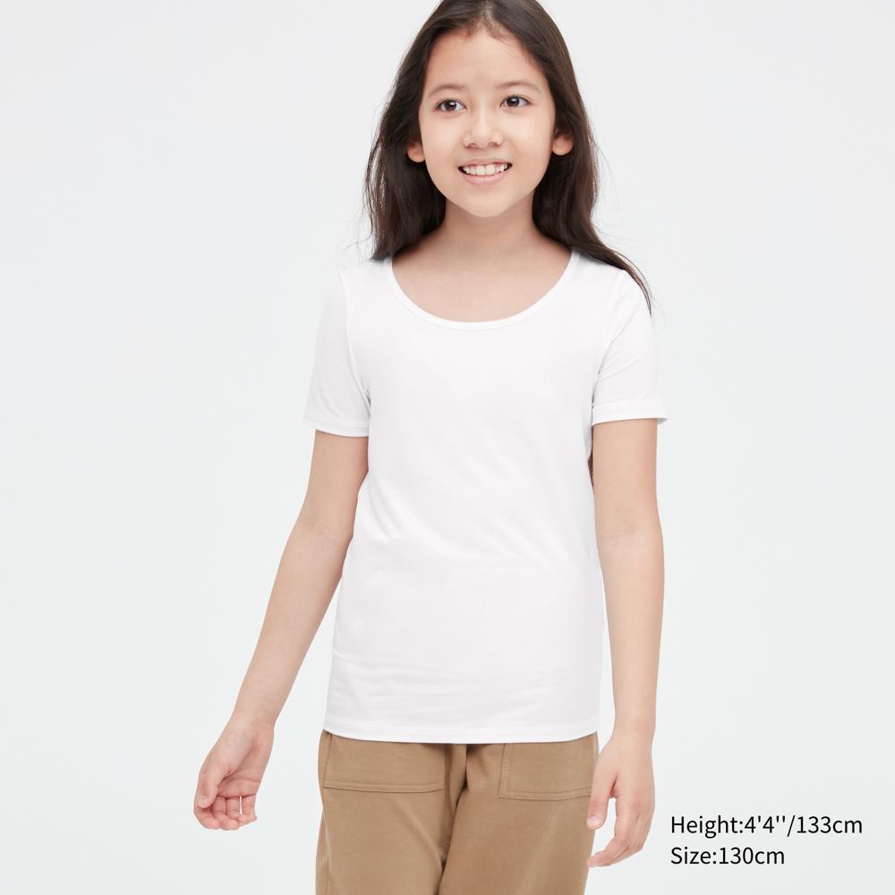 Uniqlo KIDS Heattech воротник с короткими рукавами