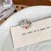 2025 Trendy High-End Colorful Beaded Silver Elastic Ring for Women