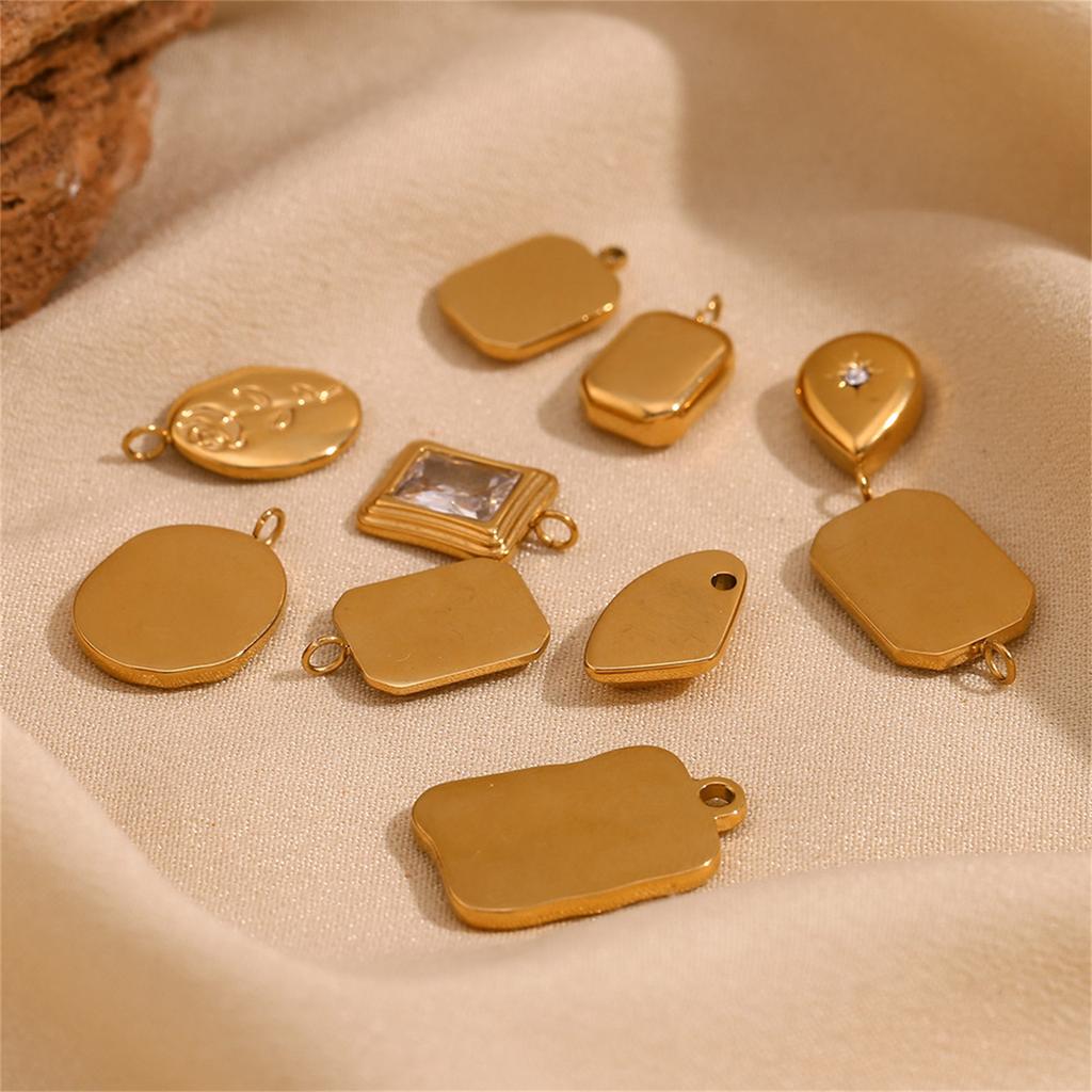 DIY Jewelry Making Necklace Pendant Practical Stainless Steel Gold Tone Pendant Charms For Handmade Accessories