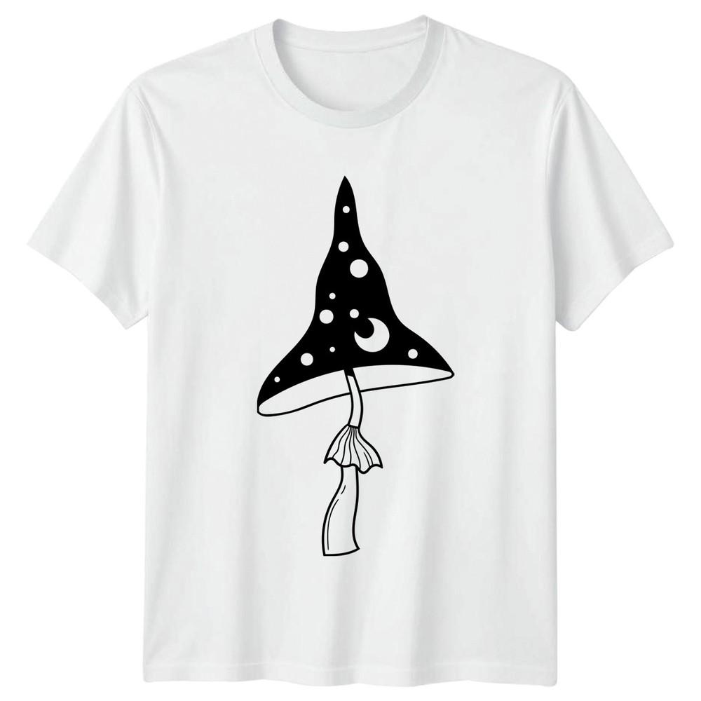 Mystical Mushroom Moon Fungi Nature TShirt Gift For Him And Her
