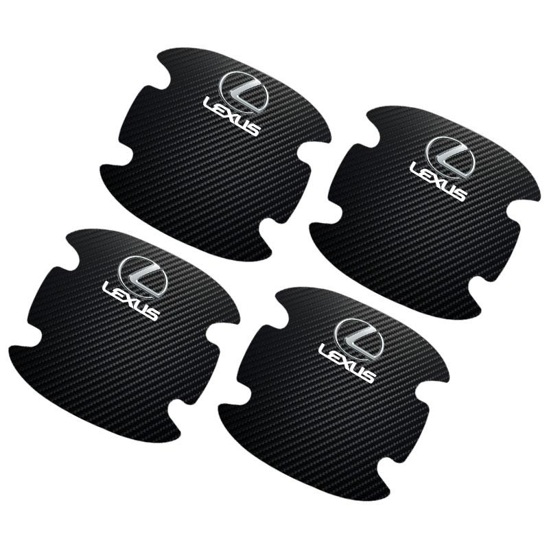 Interior Stickers Carbon Fiber Car Door Handle Protection Sticker Emblem Accessories For Lexus RX 300 IS 250 300 GX 400 460 UX 2