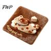 Imitation Cashmere Seat Mat Plush Animal Chair Pad, Square Cozy Cushion, Cute Puppy Cat Pattern, 15.8 Soft Floor Cushion x Inch with Non-Slip Backing