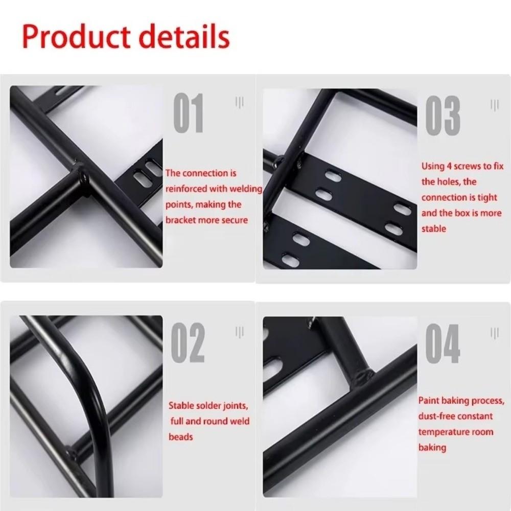 Rear Grille Loading Food Delivery Box Rack Black Freight Rack  For Motorcycle Electric Bicycle
