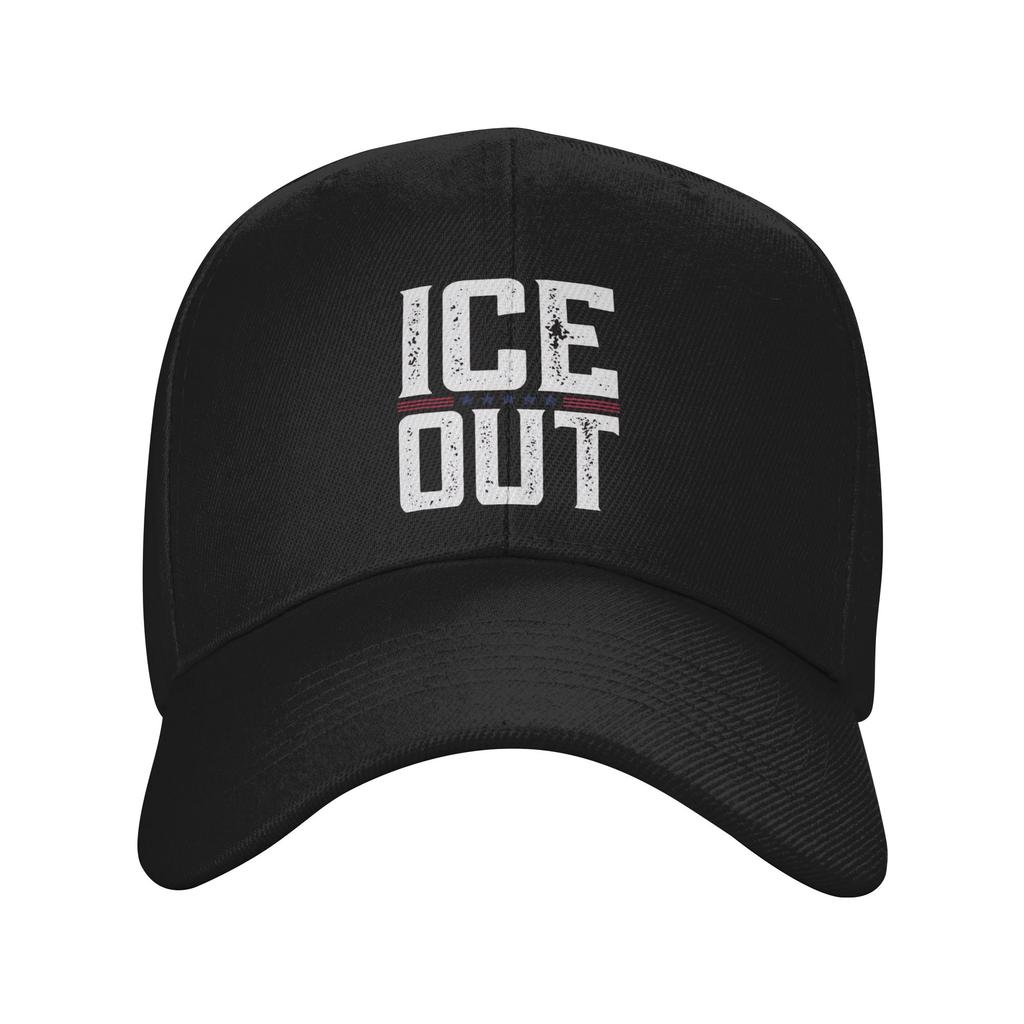 Unisex ice Out  Anti Ice Minneapolis Abolish Ice Hats Stylish Baseball Cap  Trucker Hat Golf Headewear Adjustable Fit