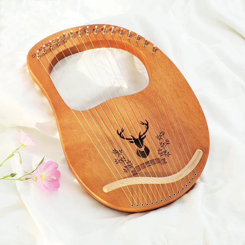 16 Strings Lyre Harp 19 7 Strings Mahogany Wood Portable Harp With Bag Piano Musical Instrument With Spare Strings