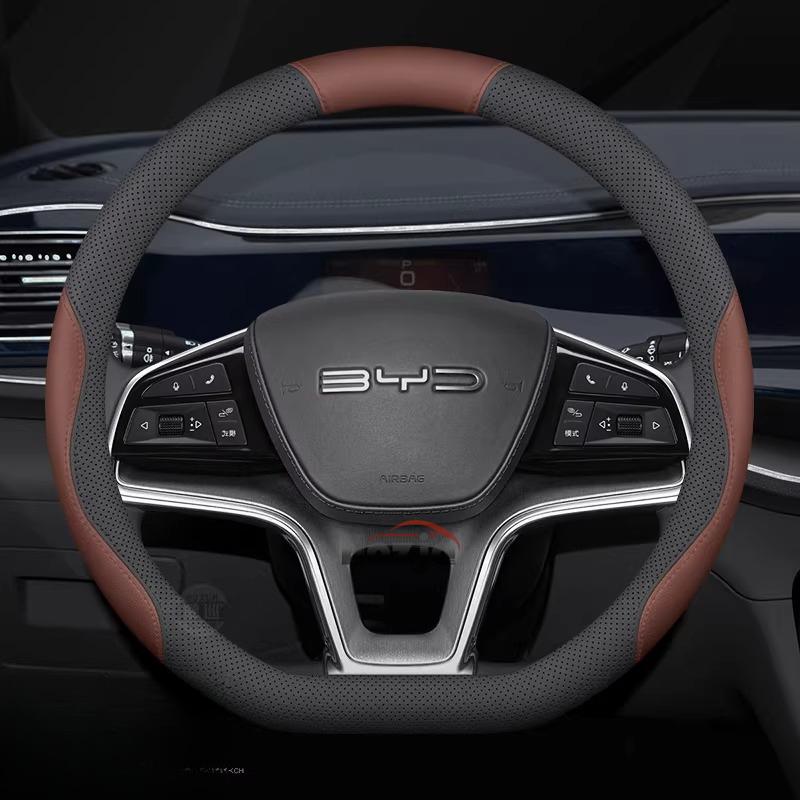 Кожаная накладка на руль автомобиля для BYD Seal U Dmi Аксессуары для интерьера BYD Sealion 5 7 2025 2026 Накладка на руль