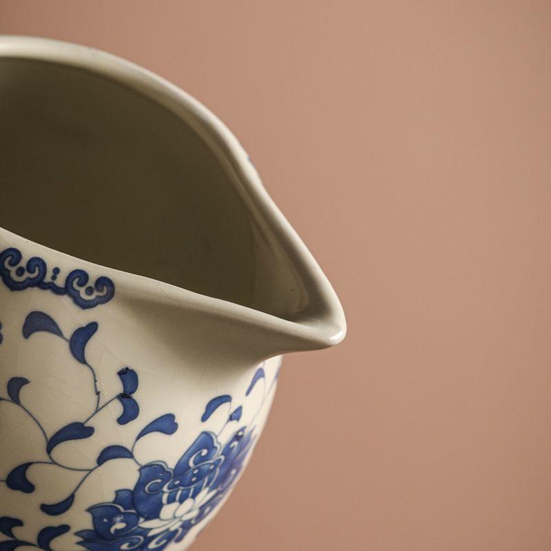 280 мл Ru Kiln Blue And White Entangled Lotus Beauty Fair Cup Kung Fu Tea Set Ceramic Cha Hai Household Single Tea Dispenser