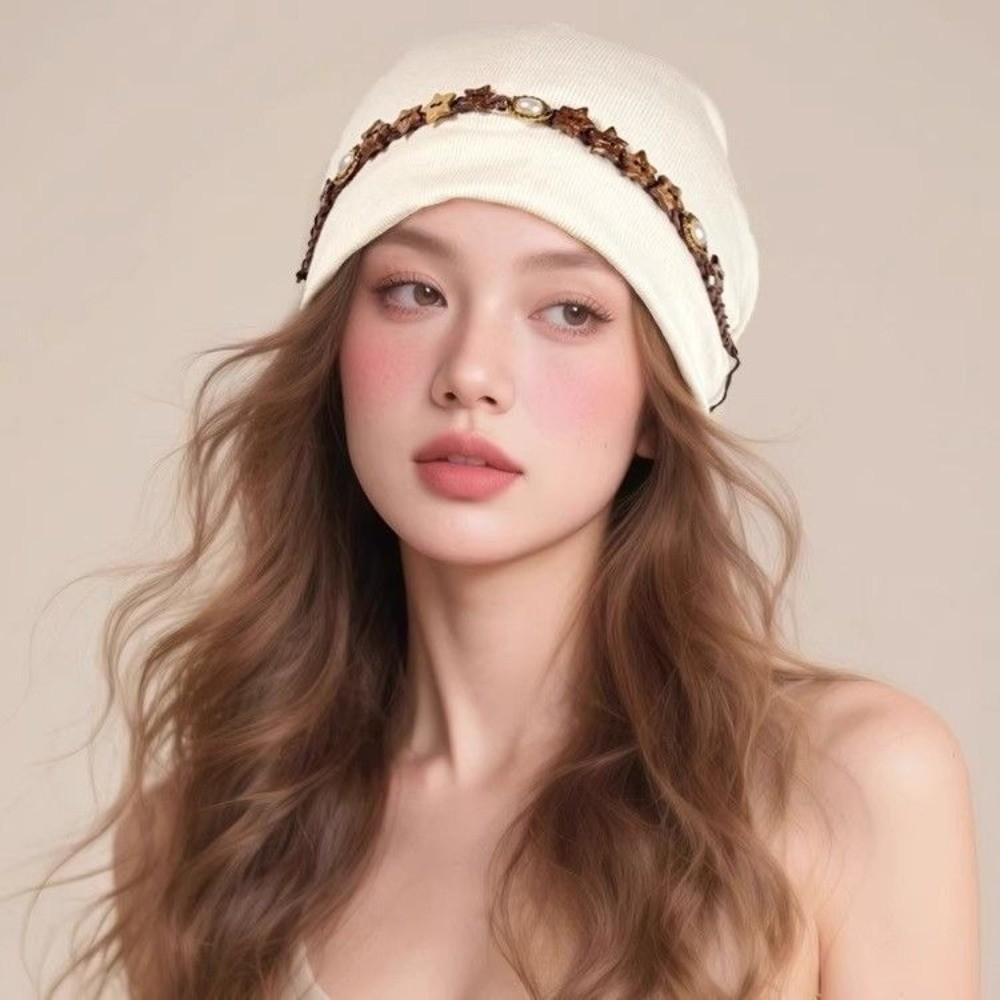 Vintage Beanies Cap Ethnic Style Pullover Hats Fashion Y2k Baggy Cap Women
