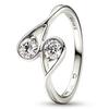 Authentic 925 Sterling Silver Love Message Herbarium Cluster Timeless Pave Single-row Rings For Women Gift Fashion Jewelry