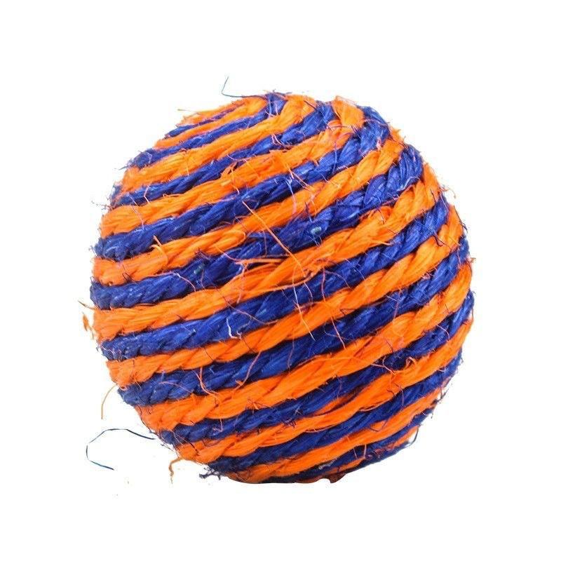 Natural Sisal Cat Toy Ball Chewing Scratching Self-Entertainment 4.5cm Diameter Random Color