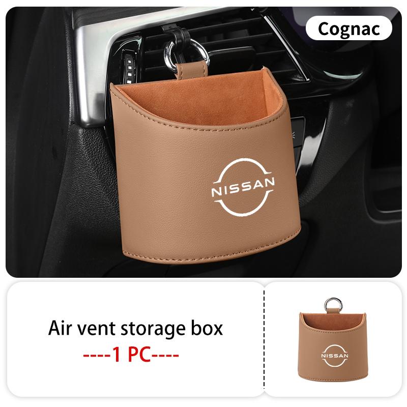 Car Air Vent Outlet Storage Bag Door Side Key Storage Box For Nissan J11 J10 ITeana J31 Maxima Juke Cube Murano Skyline