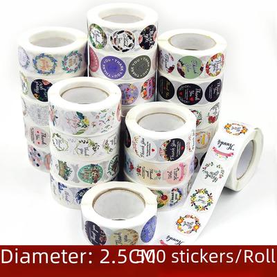 500 самоклеящихся наклеек для десертов с надписью «Спасибо» — мультфильмы, свадьбы и выпечка для детей