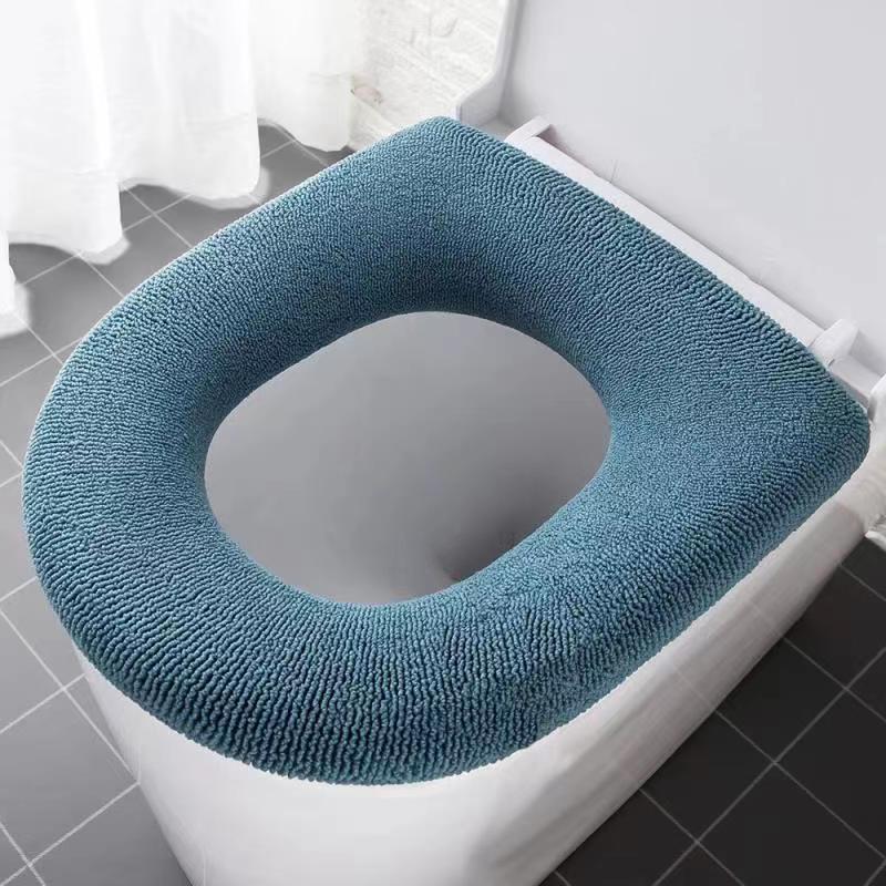 Winter Warm Toilet Seat Cover Mat Bathroom Toilet Pad Cushion Soft Four Seasons Universal Household Wearable Ware Closestool