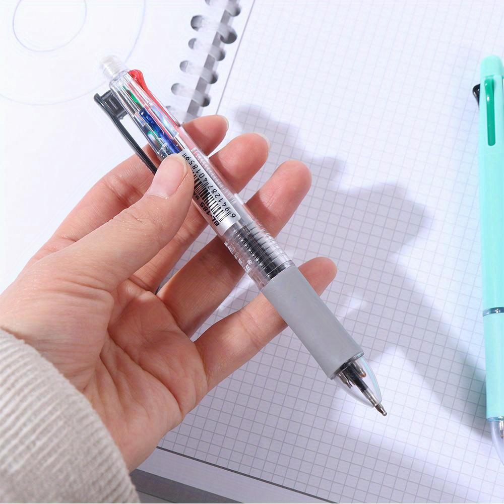 1 шт. 4 цвета шариковая ручка многоцветные шариковые ручки 5 в 1 с клипсой многоцветная выдвижная ручка с карандашом и ластиком мягкая