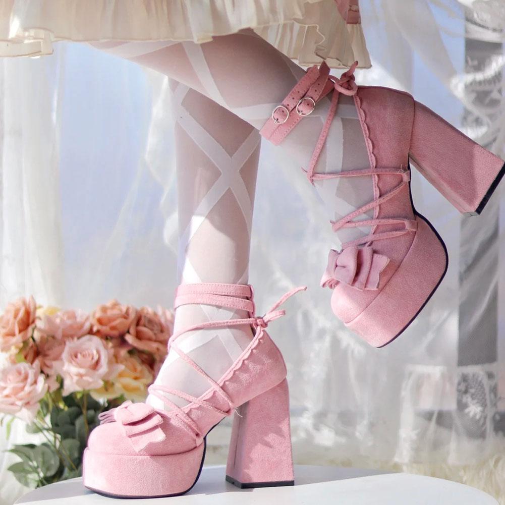 Дропшиппинг Лолита толстые туфли-лодочки на платформе женские туфли Мэри Джейн весна-лето женские сексуальные вечерние готические женские туфли-лодочки