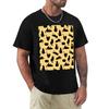 black cat pattern T-Shirt Big and Tall Basic Tee Shirt