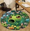 Plants vs. Zombies Pattern Round Rug, Indoor/Outdoor Mat, for Picnic, Gameroom, Bedroom, Office, Living Room, Home Decor Carpet, Birthday Gift