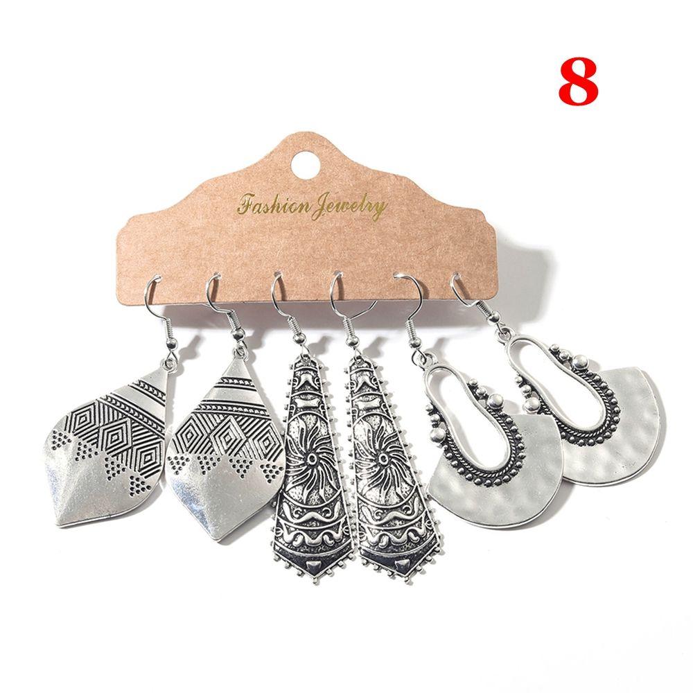 Аксессуары Бохо Украшения Мода Крылья Лист Этнический Набор Серег Круг Кисточка Геометрические Подвески