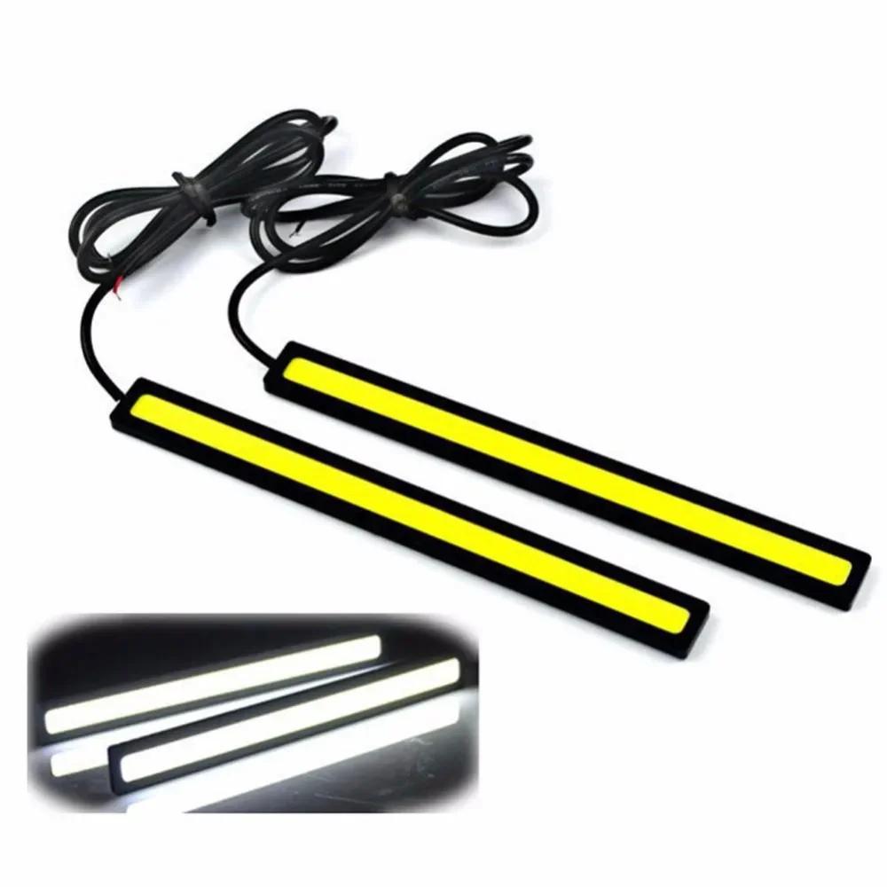 1/2PCS DC 12V 17cm Blue Super Bright LED Car COB Lights DRL Fog Driving Running Lamp Car COB LED Light Waterproof