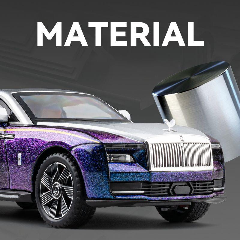 1/24 Rolls-Royce Spectre Alloy Scale Model Car Diecast Metal Miniature Car Sound and Light Collection Vehicle Детская игрушечная машинка в подарок