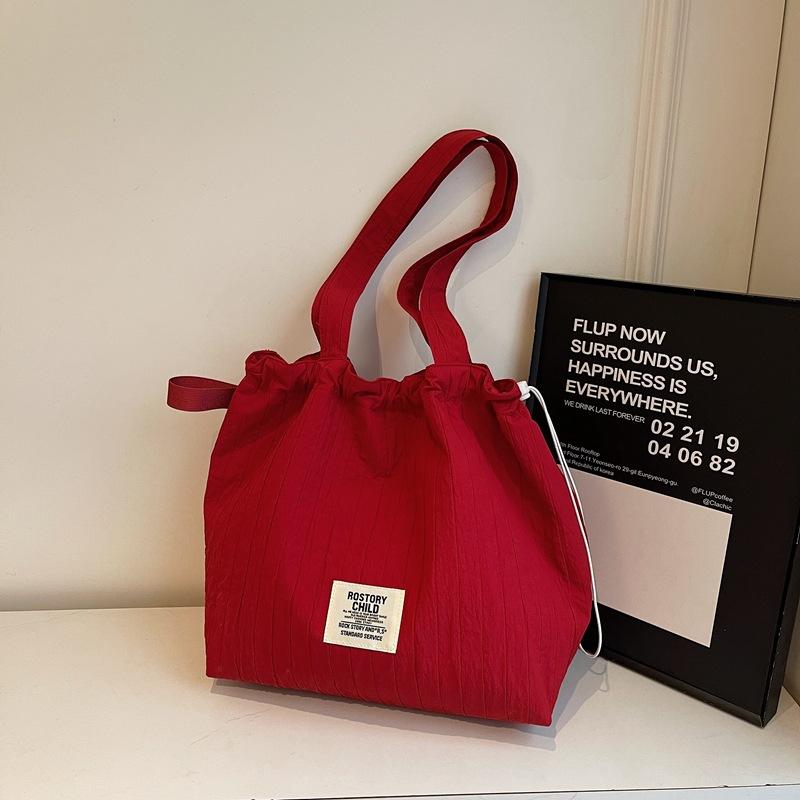 Новая сумка через плечо с завязками, ленивая сумка-тоут, женская сумка большой вместимости для поездок на работу, студенческая сумка для занятий