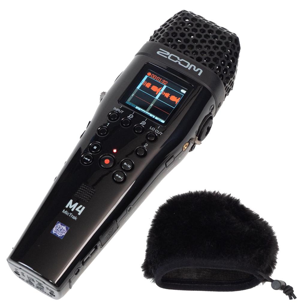 ZOOM M4 Handy Recorder 32bit Float Recording 4 Tracks Time Code Singing Acoustic Guitar Musical Instrument Performance Battery Operated Street Live