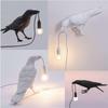 Nordic Creative Lucky Bird Wall Lamp - Resin Bedside Night Light & Animal Decoration