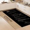 EPeddler Home Modern Kitchen Written Pattern, Digital Printing, Washable Non-Slip Dot Base, New Generation Kitchen, Dining Room Carpet and Runner
