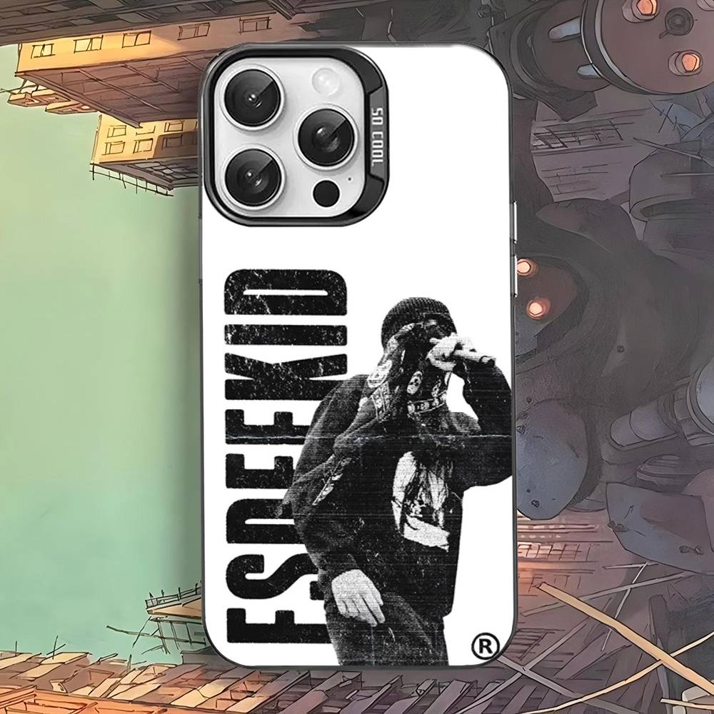 Чехол Singer E-EsDeeKid для iPhone 15 14 13 Plus 17 16 12 11 Pro Max, матовый, цветной, серебристый, роскошный
