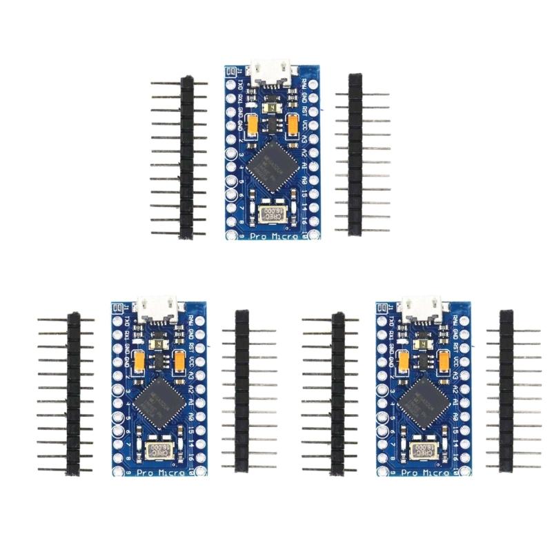 3pcs Microed ATmega32U4 5V 16MHz Microed USB Development Board for Pin Headers