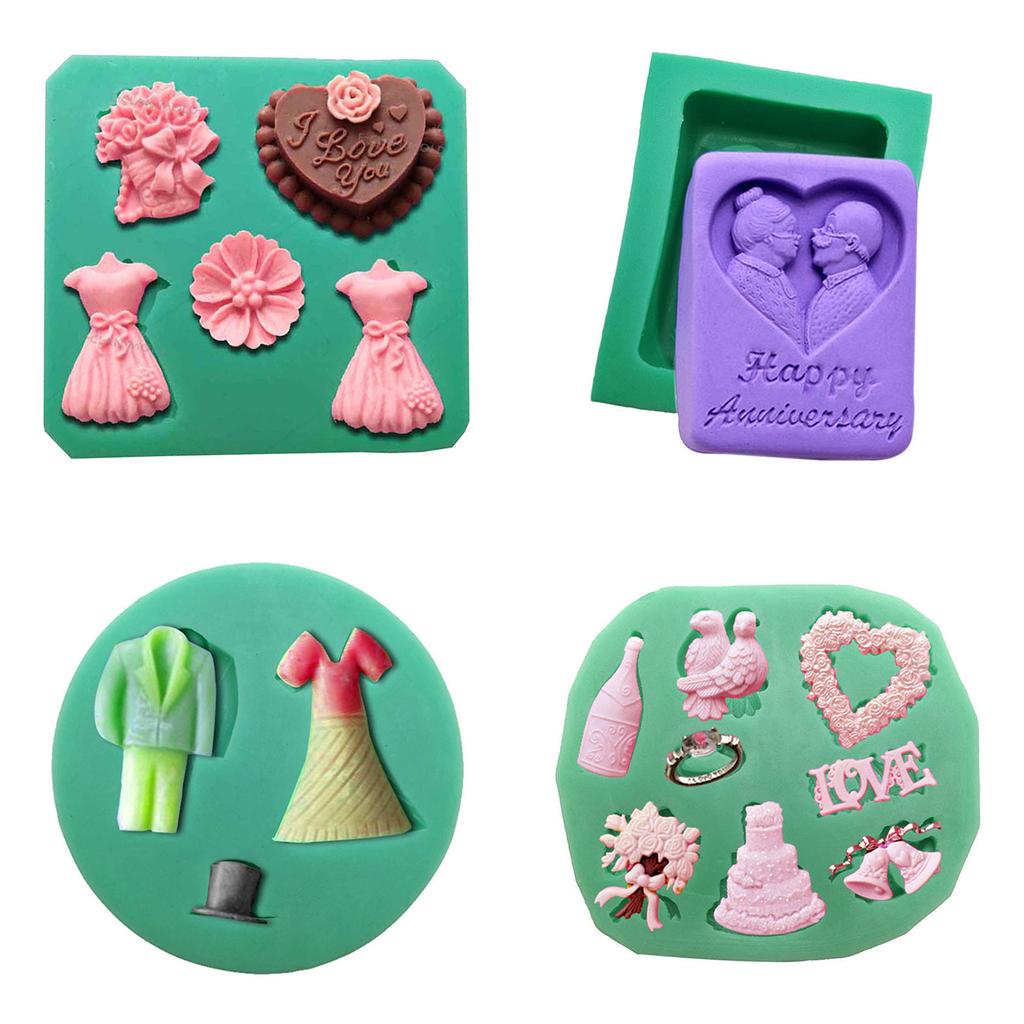 Костюм в форме DIY ручной работы 3D гипсовые формы формы для свечей силиконовый материал 24 стиля выберите идеальный подарок для любителя выпечки