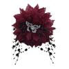 Peony Feather Tassel Hair Clip Flower Butterfly Tassel Unique For Girls And Fashionable Women A Z2C5