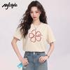 Женская футболка MJ STYLE из чистого хлопка с рисунком в виде сердца