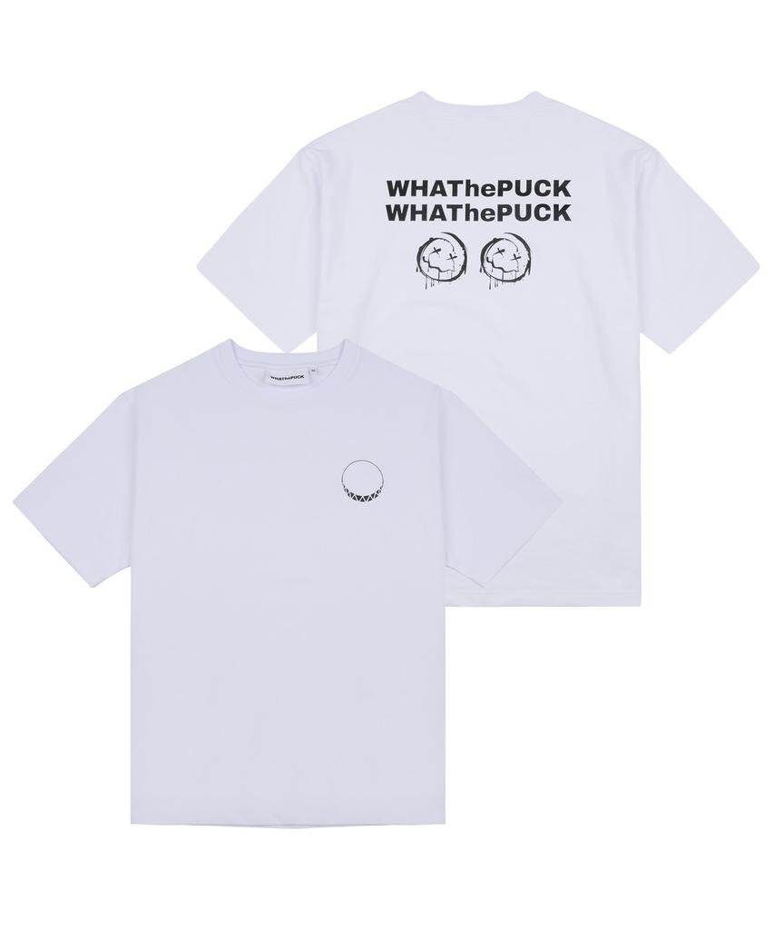 WHATHEPUCK W Логотип Улыбка X 2 Футболка Белая