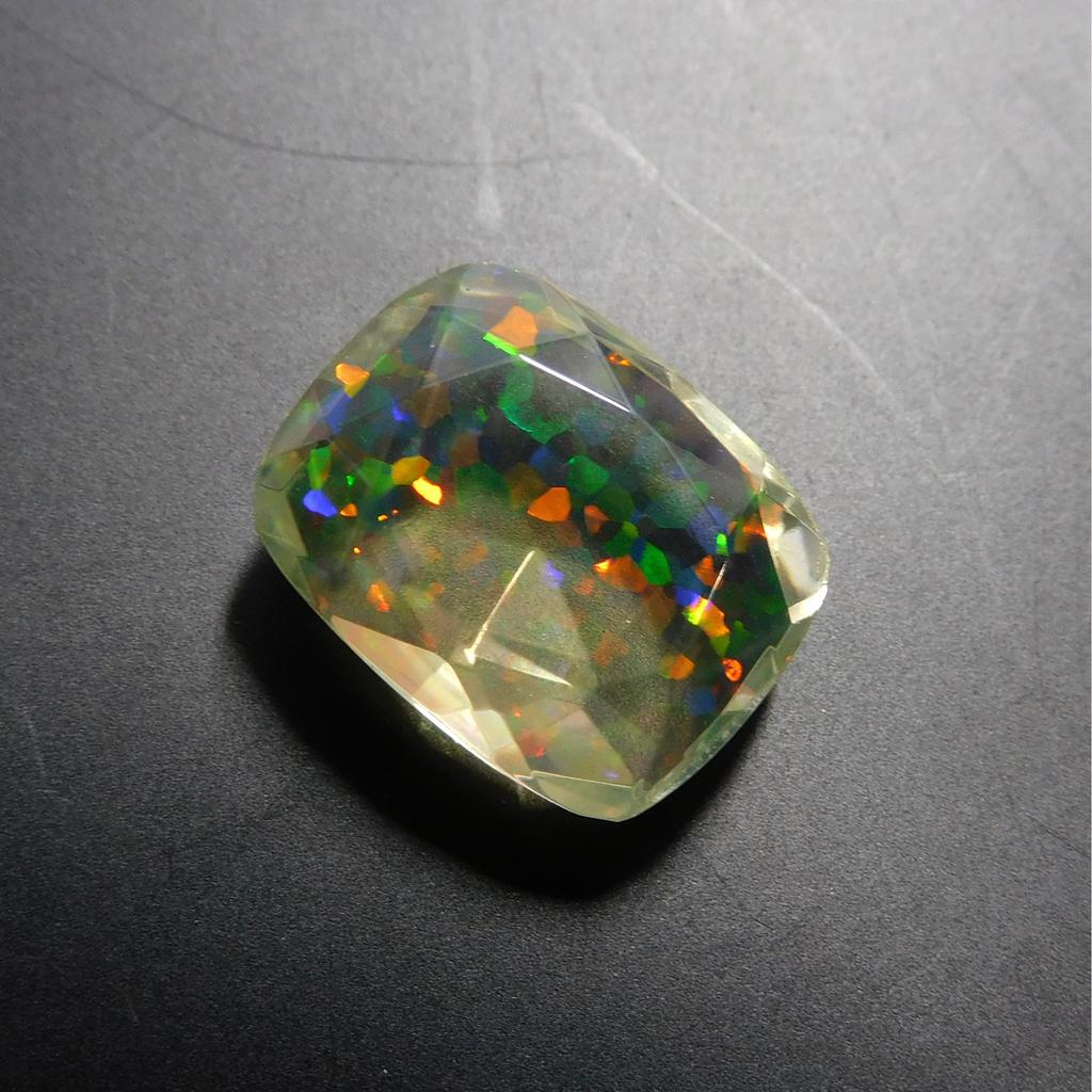 Certified Lab Created Opal 11 Ct Cushion Fabulous Loose Gemstone