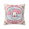 Индивидуальная роскошная наволочка для подушки Sanrio My Melody в стиле аниме для дивана, полиэстер, мультяшная, милая, декоративная для спальни