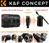 Объектив Concept EF с креплением Canon, электронный адаптер крепления K&F KF-EFEM-AF (Конвертация Canon EF-M)