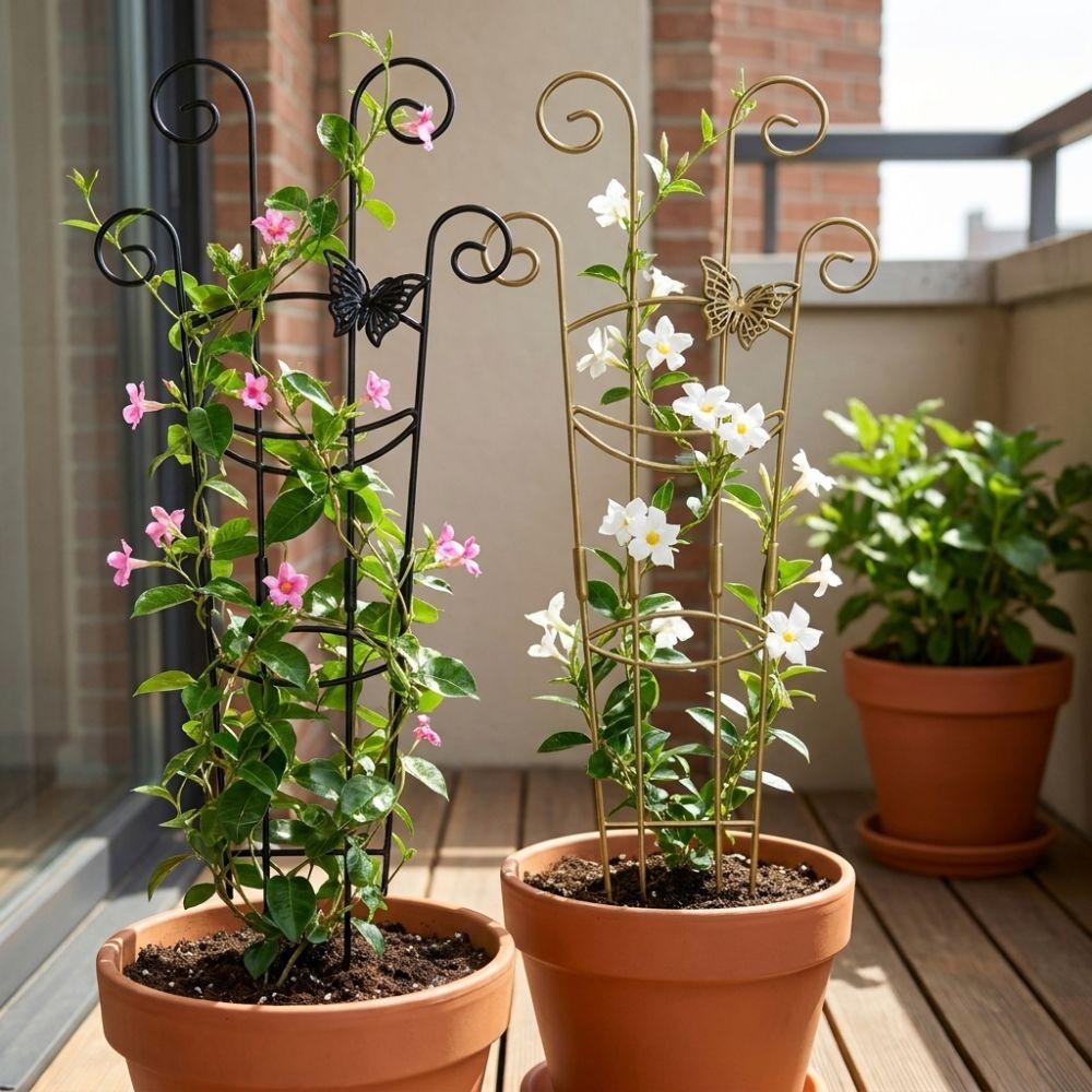 Butterfly Shaped Flower Pot Bracket Strong Load Bearing Vine Climbing Rack Greenhouse Use